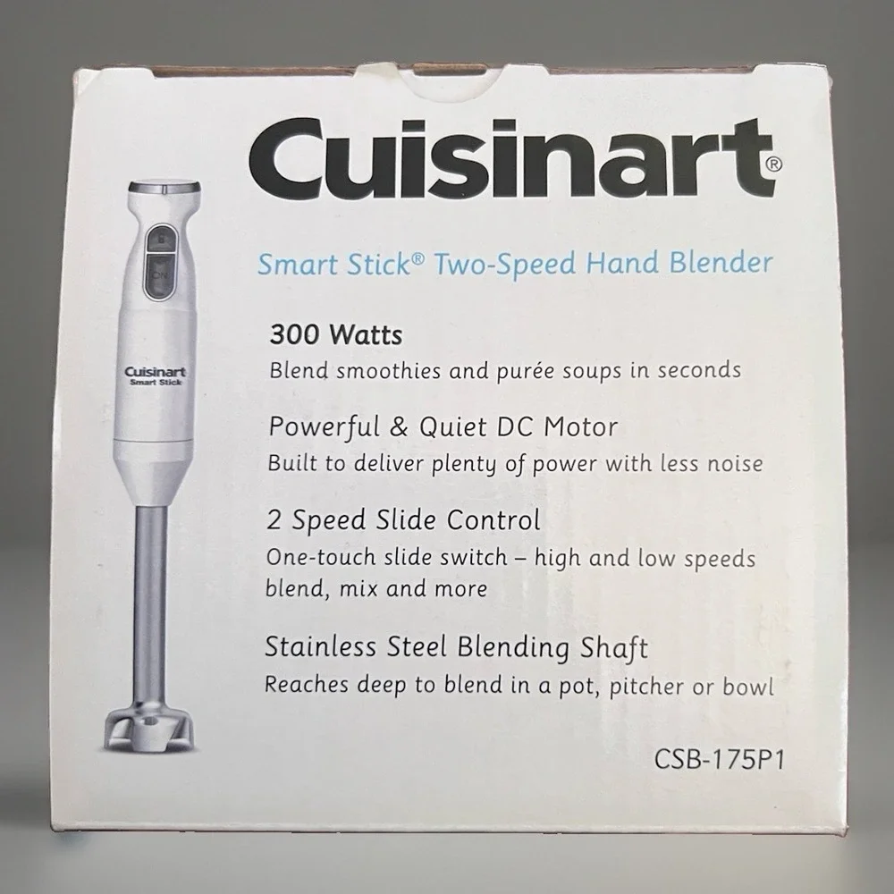 Cuisinart CSB-175 Smart Stick Hand Blender 300W 2-Speed Stainless Steel.